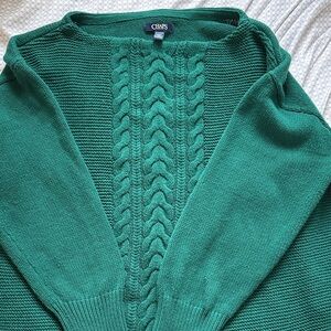Chaps Emerald Cable Knit Cardigan
